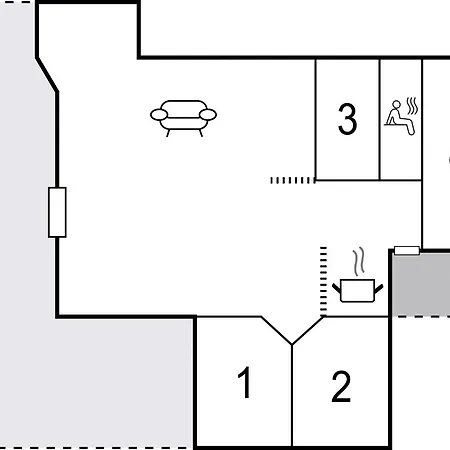 펜션 Holiday Home Otterup With Sauna 303 *